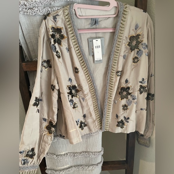 Anthropologie embroidered jacket. Size S - Picture 5 of 9